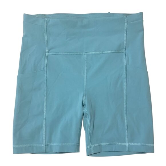 LULULEMON Utility Blue Wunder Under Train High-Rise Pocket 6" Spandex Shorts 6 - Picture 2 of 8
